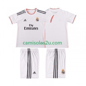 Camisolas de futebol Real Madrid 2013 2014 Retro Criança Equipamento Principal Manga Curta